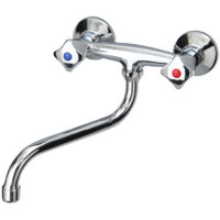 Rubinetto lavabo Lucy a due leve con bocca tipo S