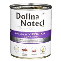 Dolina Noteci Premium - Cibo umido per cani con coniglio e mirtilli rossi, 800 g