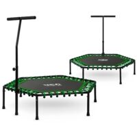 Trampolino fitness con maniglia 127 cm Neo-Sport - verde esagonale