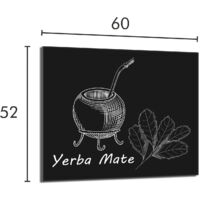 Copri Piano Cottura In Vetro Temperato TMK – 60x52 Cm, Stampa Verdure, Protezione Schizzi E Tagliere