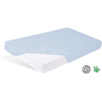 Telo impermeabile base BAMBOO, blu 60x120x10 BABYMATEX