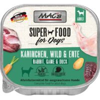 MAC's Dog Adulto Vassoio 150g - Coniglio, Cervo e Anatra 150g