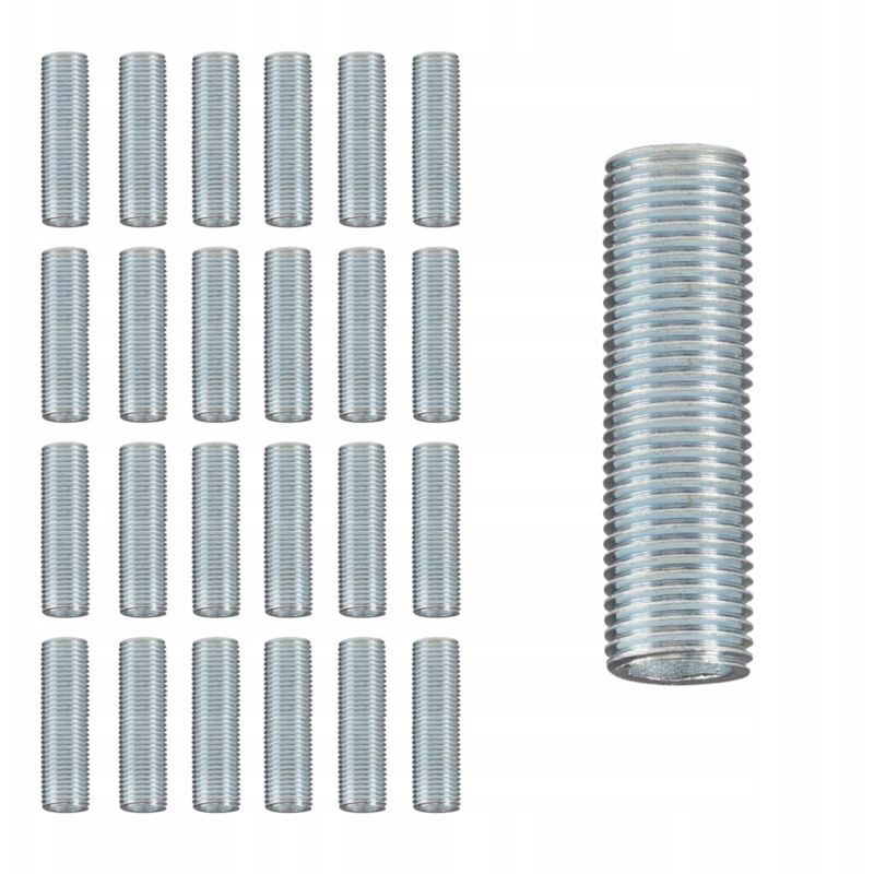 YOKIVE 5 Pezzi Nipplo Per Tubo Lampada - Filettatura M10, Lunghezza 9 Cm, In Lega Di Zinco Per Riparazioni E Progetti Fai-da-Te