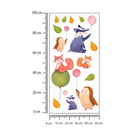 Pegatinas infantiles Animales en Globos 50x100cm