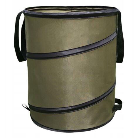 Bolsa de basura para jardín, grande, plegable, 130 l, 45 x 55 cm, para hojas, césped y residuos orgánicos