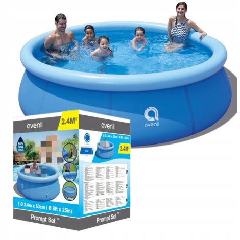 PISCINA DE JARDÍN 240 x 63 cm REDONDA Extensible 3 CAPAS XL