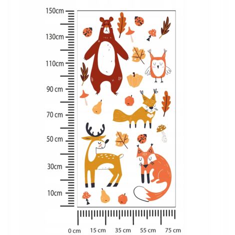 Pegatinas infantiles Animales del Bosque 75x150cm (1/2)