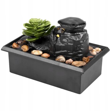 FUENTE DE AGUA DECORATIVA ZEN BATERÍAS USB DECORACIÓN DE OFICINA REGALO