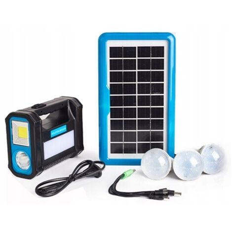 Cargador solar Powerbank Panel solar para camping Juego de bombillas XL