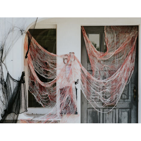 Material decorativo con manchas de sangre, blanco, 0,72x9,8m (1/5)