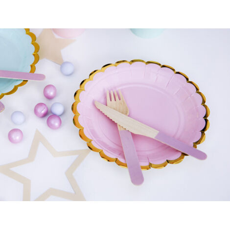 Platos, rosa claro, 18 cm (1 paquete / 6 uds.)