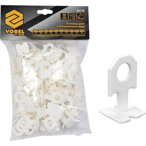 CLIPS NIVELADORES 1MM 100 PIEZAS 04716 VOREL