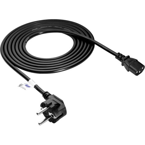 Cable de alimentación AKYGA AK-PC-06A CCA CEE 7/7 / IEC C13 3 m