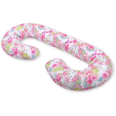 Almohada de embarazo tipo C, funda extraíble para embarazadas, para lactancia - colibríes
