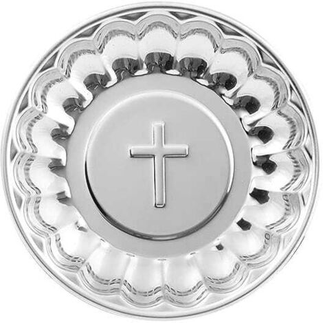 Recipiente para agua bendita, plata, acero inoxidable.