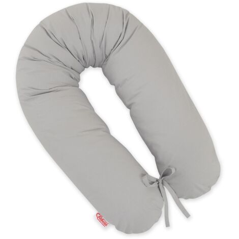Almohada de embarazo más larga para dormir embarazadas + Funda extraíble - Gris