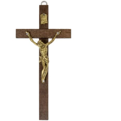 Cruz colgante de madera, marrón, 13,5 x 6,5 cm (1/3)
