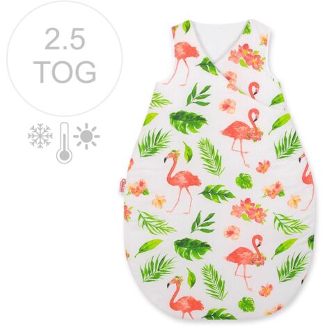 Saco de dormir aislante para bebé para todas las estaciones, 75 cm - flamencos