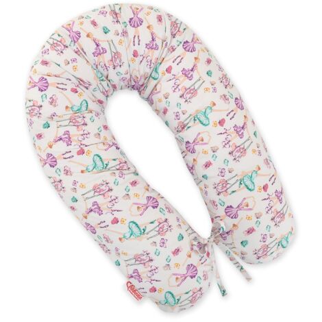 Almohada de embarazo más larga para dormir embarazadas + Funda extraíble - Bailarinas de ballet moradas