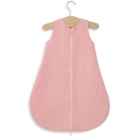 Saco de dormir de muselina redondeado para niños talla S 0-6 meses verano TOG 1.0 - rosa pastel