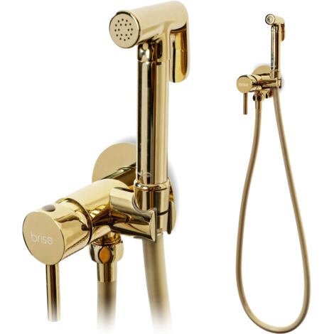 Grifo de bidé empotrado, grifo de bidé, grifo de inodoro, baño dorado
