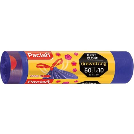 Bolsas de basura con cordón Paclan 60 l 10 unidades 136914 (1/2)