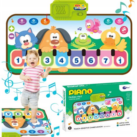 TAPETE MUSICAL PIANO EDUCATIVO INTERACTIVO ANIMALES SONIDOS NÚMEROS (1/3)