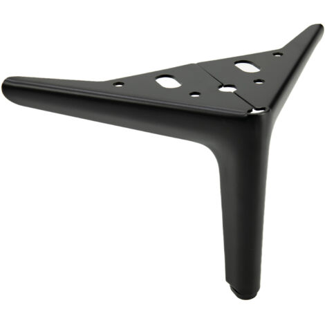 Pata de mueble elegante Anchor, negro mate, altura 12 cm
