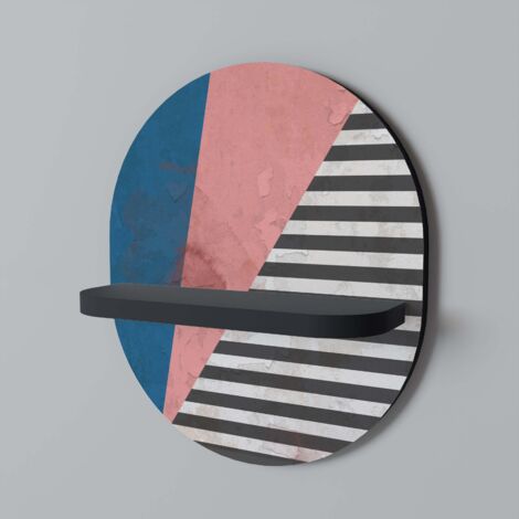 Estante ovalado GLAMOROUS STRIPE negro (1/5)