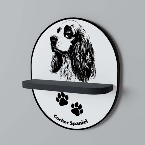 COCKER SPANIEL INGLÉS Estante Ovalado Negro (1/5)