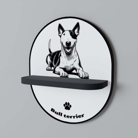 BULL TERRIER Estante Ovalado Negro (1/5)