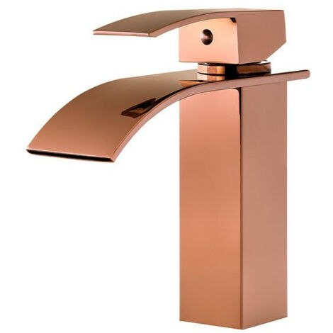 GRIFO DE LAVABO CASCADE SEM-1001G ORO ROSA (1/4)