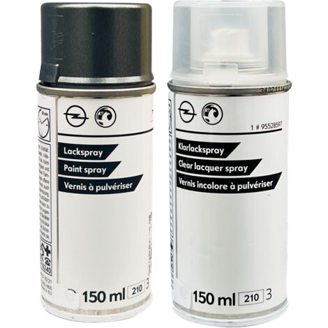 Pintura Original para OPEL Z10B Set 2x150ml Spray Gris Acero Satinado 4 Met.