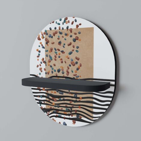 Estante ovalado IMAGINARY RAIN negro (1/5)