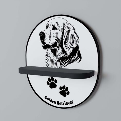 GOLDEN RETRIEVER Estante Ovalado Negro (1/5)