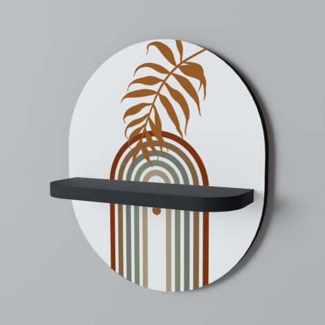 Estante ovalado LEAF ON THE TOP negro (1/5)