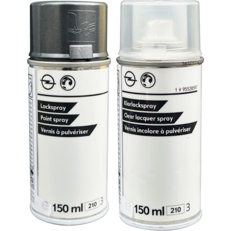 Pintura Original para OPEL 195 Set 2x150ml Spray Karbonsilber Met.
