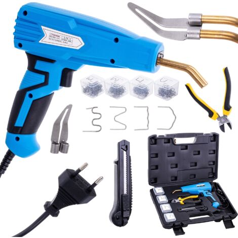MAQUINA DE SOLDAR DE PLÁSTICO 100W PISTOLA ESTUCHE DE GRAPAS