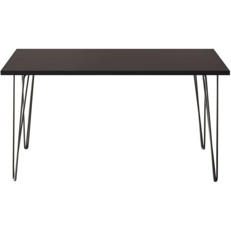 Mesa FISK 138 x 80 cm para cocina, salón, comedor Negro (1/4)