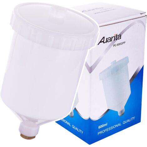 DEPÓSITO PARA PISTOLA DE PINTURA POR GRAVEDAD 600ML ROSCA INTERNA (1/3)