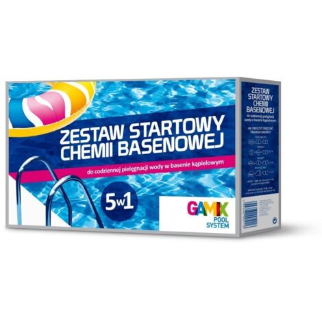 KIT DE INICIO DE QUÍMICA PARA PISCINAS 5 EN 1 - GAMIX (1/5)