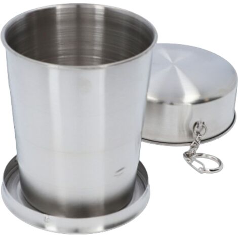 Vaso de viaje plegable de acero inoxidable con forma de llavero (1/5)