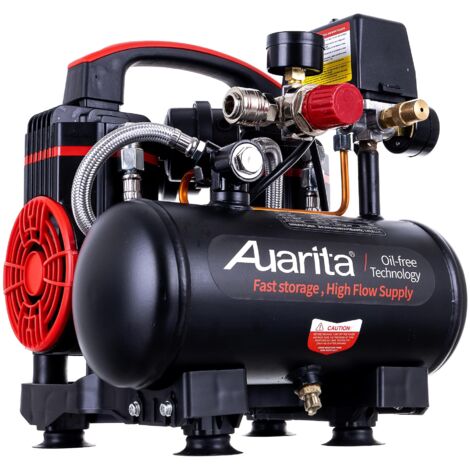 COMPRESOR AUARITA SIN ACEITE DE 900W Y 3L, SILENCIOSO DE DOS CILINDROS (1/5)