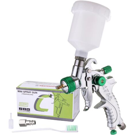 MINI PISTOLA DE PINTURA HVLP BOQUILLA DE 0,8 MM PARA RETOQUES DE PINTURA 125 ML (1/5)