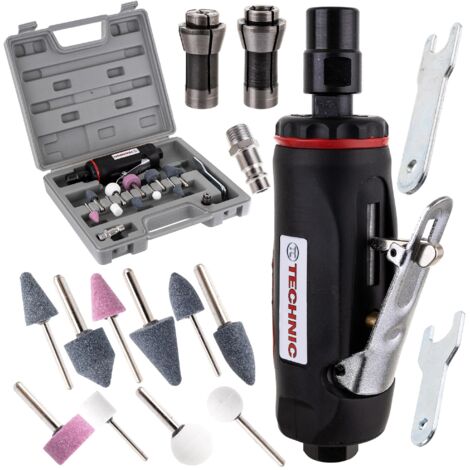 AMOLADORA NEUMÁTICA DE VÁSTAGO RECTO 6MM KIT DE RECTIFICADO DE 3MM
