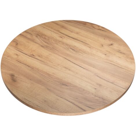 Tablero redondo artesanal laminado de roble, de 90 cm de diámetro, para mesa o mesa de centro