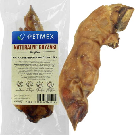 Golosina masticable para perros, pierna de cerdo seca, media, Petmex, 1 ud. (1/2)