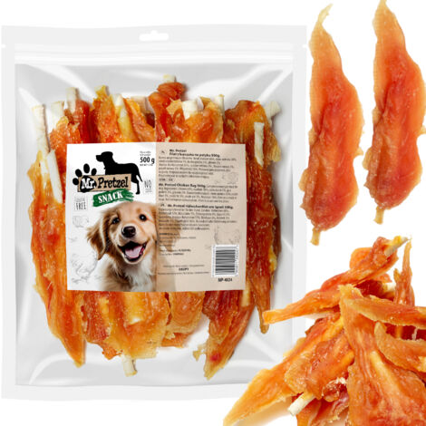 Delicias, snack para perros Filete de Pollo en Palito Mr. Pretzel 500g (1/5)