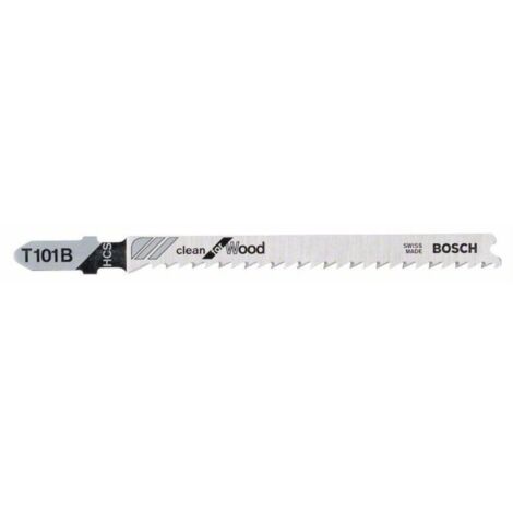 Bosch T 101 B Clean for Wood - Hoja de sierra de calar (25 unidades)