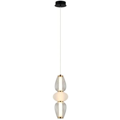 Lámpara colgante decorativa para salón, sobre la mesa, pantallas de cristal decorativas, LED 16W, Gastel Italux (1/2)